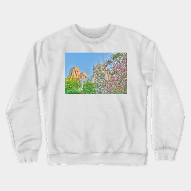 Notre Dame in Spring Glory Crewneck Sweatshirt by Michaelm43